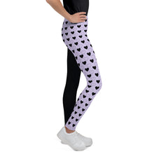 Queen of Hearts Youth Leggings (Purple)