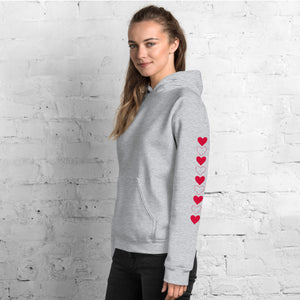 Queen of Hearts (with red) Women/Teen Hoodie - Aspen By The Brook -
