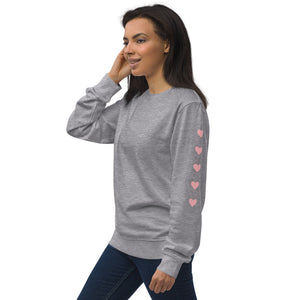 Queen of Hearts (with pink) Women/Teen organic sweatshirt