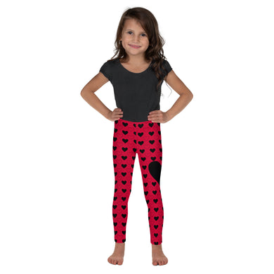 Queen of Hearts Kid's Leggings (Red)