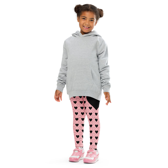 Queen of Hearts Kid's Leggings (Pink)