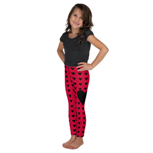 Queen of Hearts Kid's Leggings (Red)