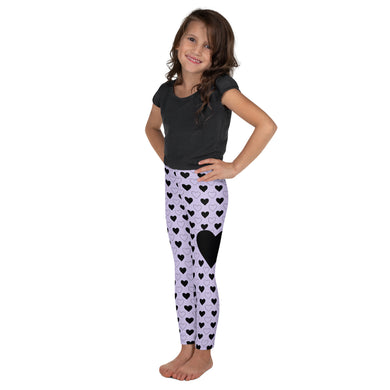 Queen of Hearts Kid's Leggings (Purple)