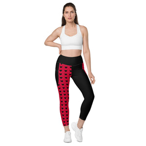 Queen of Hearts pocket leggings - Women & Teens