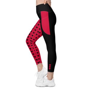 Queen of Hearts pocket leggings - Women & Teens