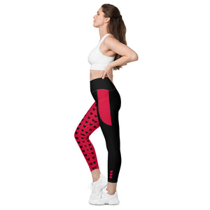 Queen of Hearts pocket leggings - Women & Teens