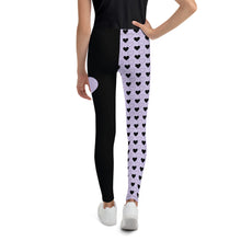 Queen of Hearts Youth Leggings (Purple)