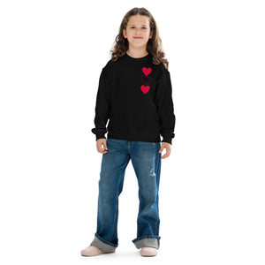 Three Hearts Youth crewneck sweatshirt