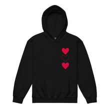 Three Hearts - Youth heavy blend hoodie - Aspen By The Brook -