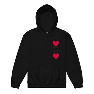 Three Hearts - Youth heavy blend hoodie - Aspen By The Brook -