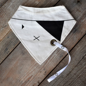 B/W Pirate Fashion Scarf Bib - Aspen By The Brook - Bibs